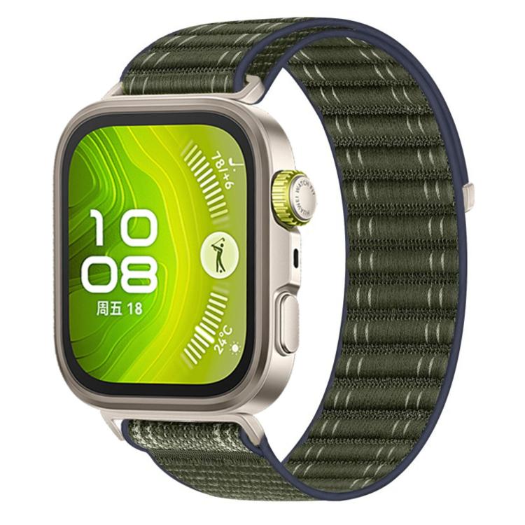 Wave Texture Woven Nylon Hook And Loop Fastener Watch Band, For Huawei Watch Fit 4 Pro / Fit 4 / Fit 3