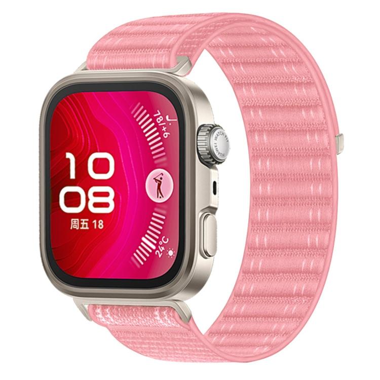 Wave Texture Woven Nylon Hook And Loop Fastener Watch Band, For Huawei Watch Fit 4 Pro / Fit 4 / Fit 3