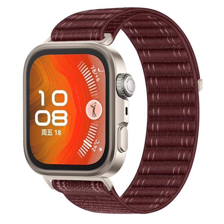 Wave Texture Woven Nylon Hook And Loop Fastener Watch Band, For Huawei Watch Fit 4 Pro / Fit 4 / Fit 3