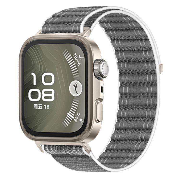 Wave Texture Woven Nylon Hook And Loop Fastener Watch Band, For Huawei Watch Fit 4 Pro / Fit 4 / Fit 3