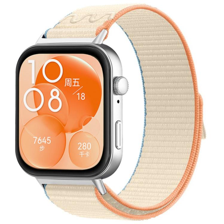 Nylon Woven Hook And Loop Fastener Watch Band, For Huawei Watch Fit 4 Pro / Fit 4 / Fit 3