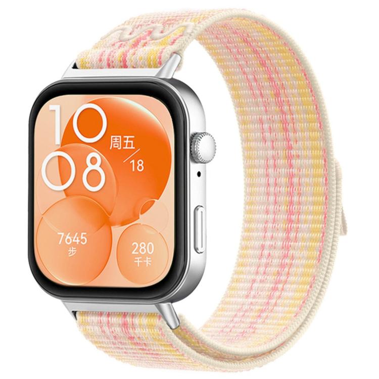 Nylon Woven Hook And Loop Fastener Watch Band, For Huawei Watch Fit 4 Pro / Fit 4 / Fit 3