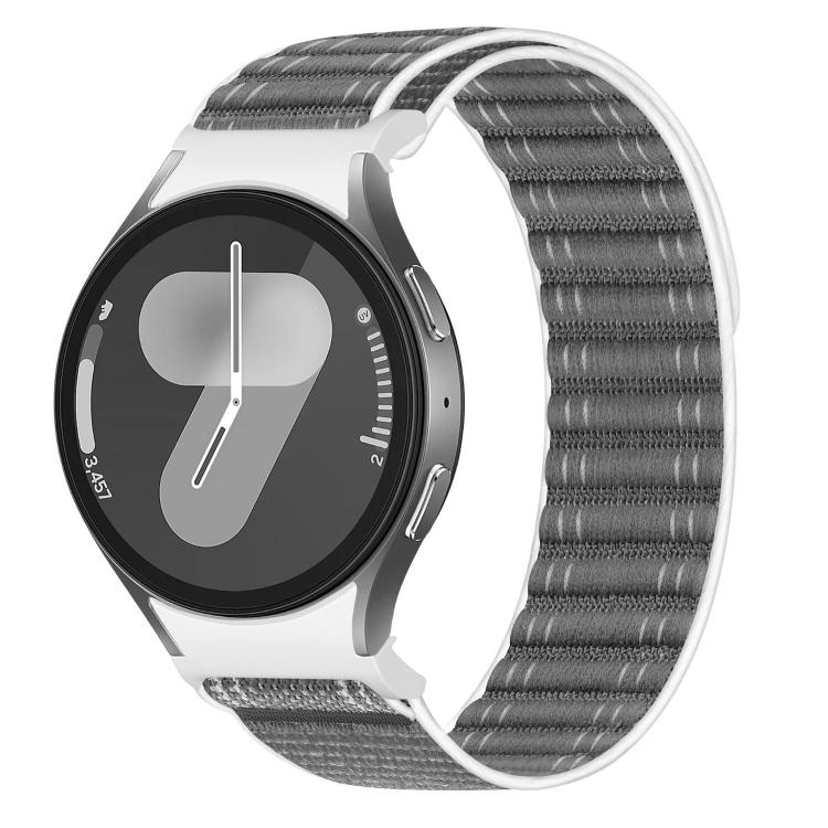 Press Button Wave Texture Nylon Hook And Loop Fastener Watch Band, For Samsung Galaxy Watch FE / 7 / 6 / 5 / 4