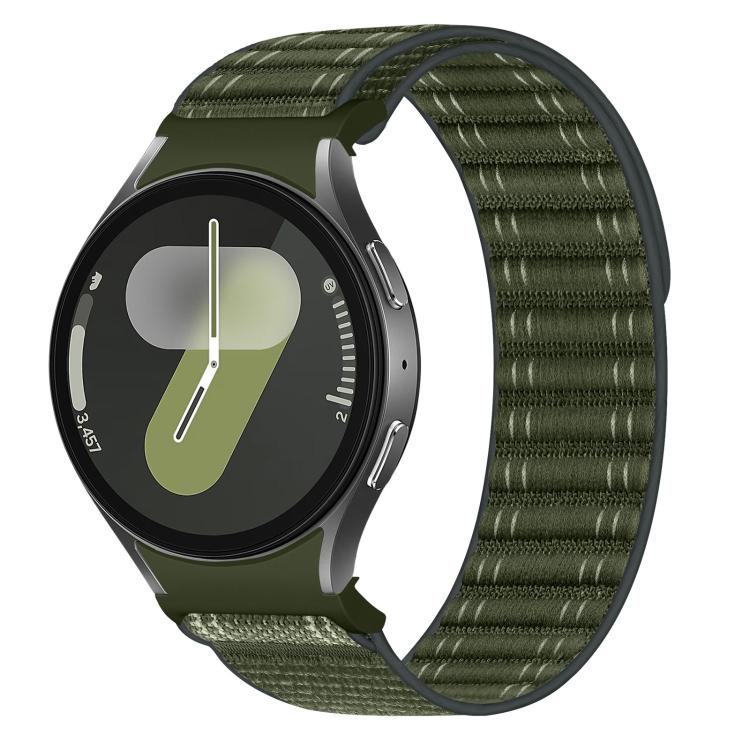 Press Button Wave Texture Nylon Hook And Loop Fastener Watch Band, For Samsung Galaxy Watch FE / 7 / 6 / 5 / 4