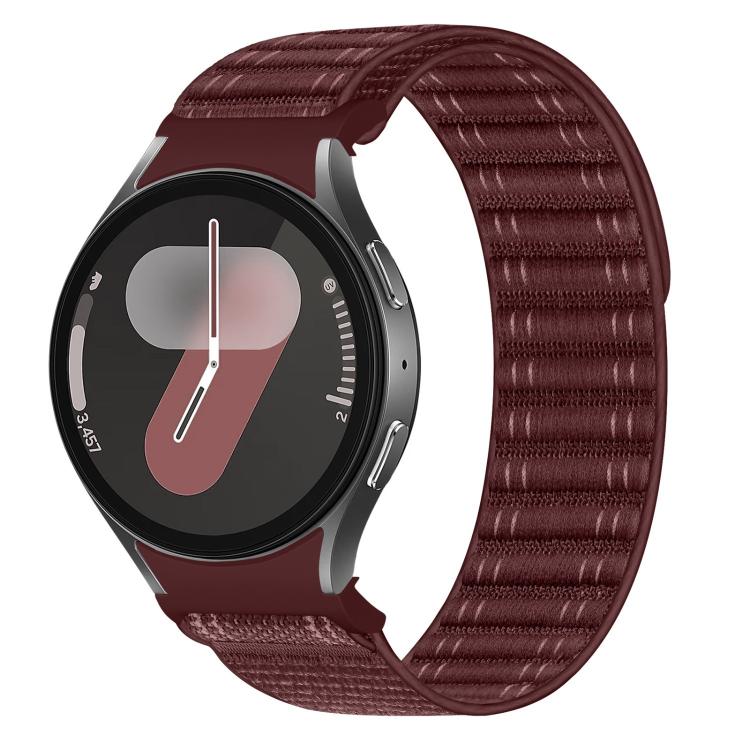 Press Button Wave Texture Nylon Hook And Loop Fastener Watch Band, For Samsung Galaxy Watch FE / 7 / 6 / 5 / 4