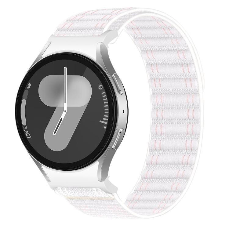 Press Button Wave Texture Nylon Hook And Loop Fastener Watch Band, For Samsung Galaxy Watch FE / 7 / 6 / 5 / 4