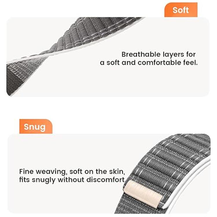 Press Button Wave Texture Nylon Hook And Loop Fastener Watch Band, For Samsung Galaxy Watch FE / 7 / 6 / 5 / 4