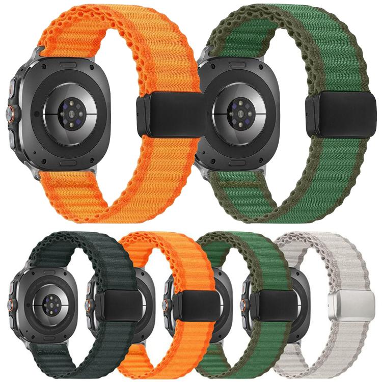 Off Road Magnetic Buckle Braided Nylon Loop Watch Band, For Samsung Galaxy Watch Ultra 47mm / Ultra 2025