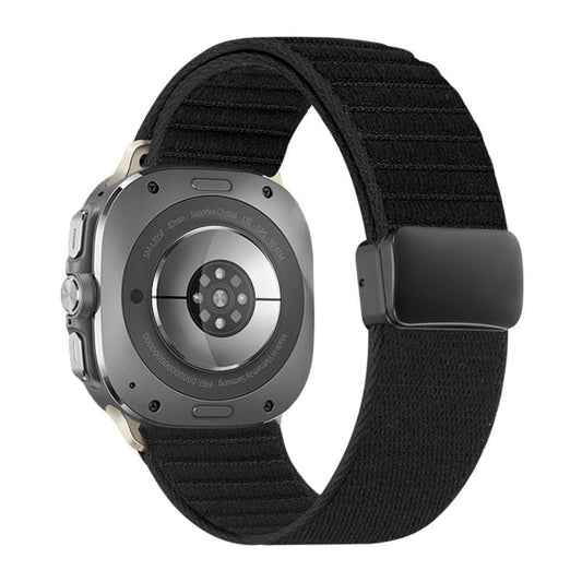 Magnetic Buckle Wave Pattern Nylon Watch Band, For Samsung Galaxy Watch Ultra 47mm / Ultra 2025