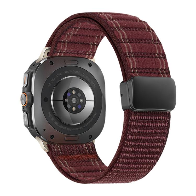 Magnetic Buckle Wave Pattern Nylon Watch Band, For Samsung Galaxy Watch Ultra 47mm / Ultra 2025