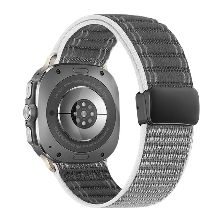 Magnetic Buckle Wave Pattern Nylon Watch Band, For Samsung Galaxy Watch Ultra 47mm / Ultra 2025