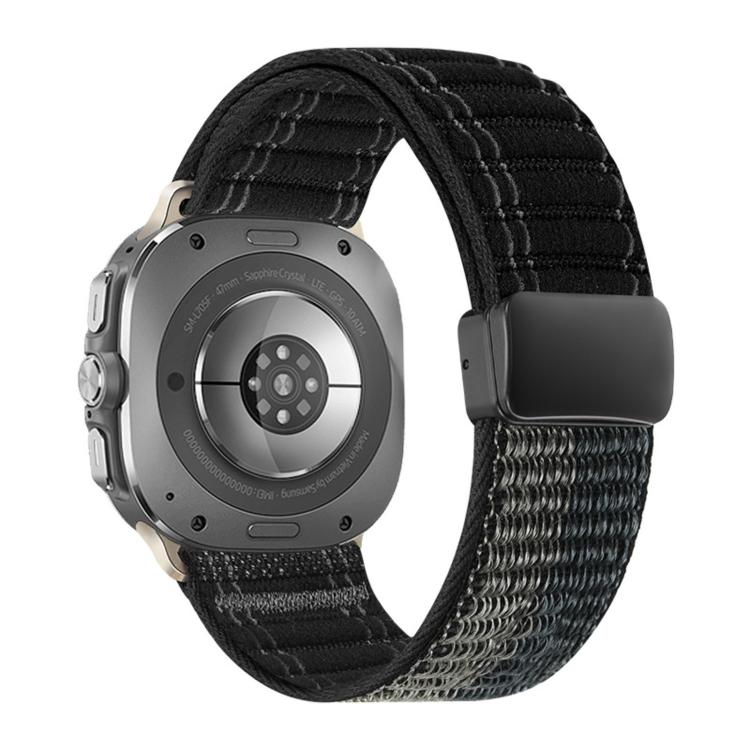 Magnetic Buckle Wave Pattern Nylon Watch Band, For Samsung Galaxy Watch Ultra 47mm / Ultra 2025