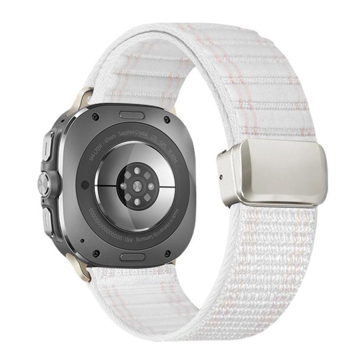 Magnetic Buckle Wave Pattern Nylon Watch Band, For Samsung Galaxy Watch Ultra 47mm / Ultra 2025