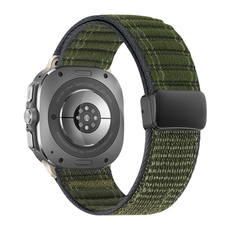 Magnetic Buckle Wave Pattern Nylon Watch Band, For Samsung Galaxy Watch Ultra 47mm / Ultra 2025