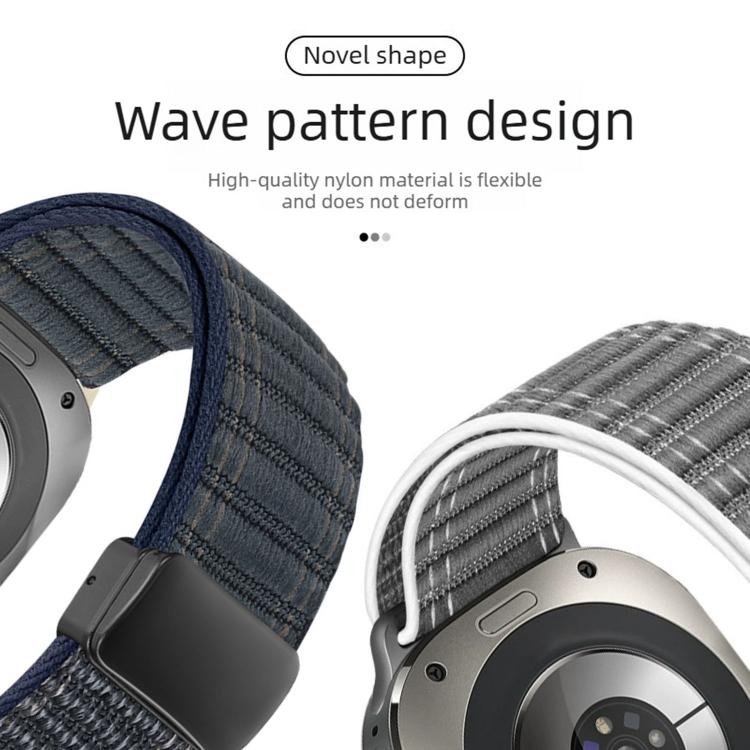 Magnetic Buckle Wave Pattern Nylon Watch Band, For Samsung Galaxy Watch Ultra 47mm / Ultra 2025