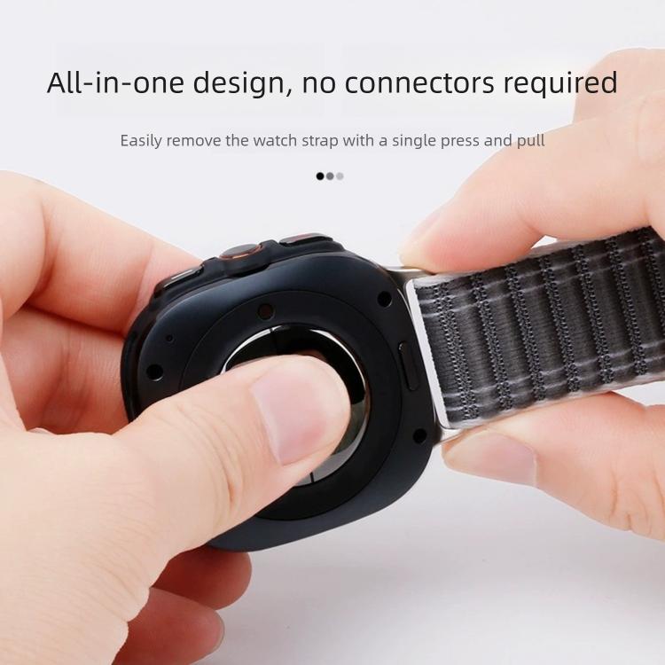 Magnetic Buckle Wave Pattern Nylon Watch Band, For Samsung Galaxy Watch Ultra 47mm / Ultra 2025