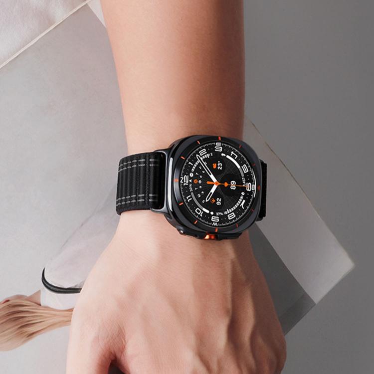Magnetic Buckle Wave Pattern Nylon Watch Band, For Samsung Galaxy Watch Ultra 47mm / Ultra 2025