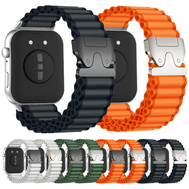 Parachute Buckle Off Road Wide Ribbed Nylon Watch Band, For Huawei Watch Fit 5 / Fit 5 Pro / Fit 4
