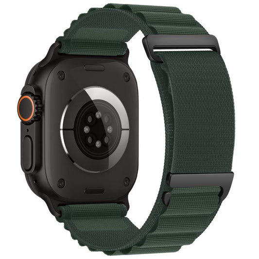 C Buckle Two-Section High Mountain Loop Nylon Watch Band, For Apple Watch 46mm / 49mm / 45mm / 44mm, For Apple Watch 42mm / 41mm / 40mm / 38mm