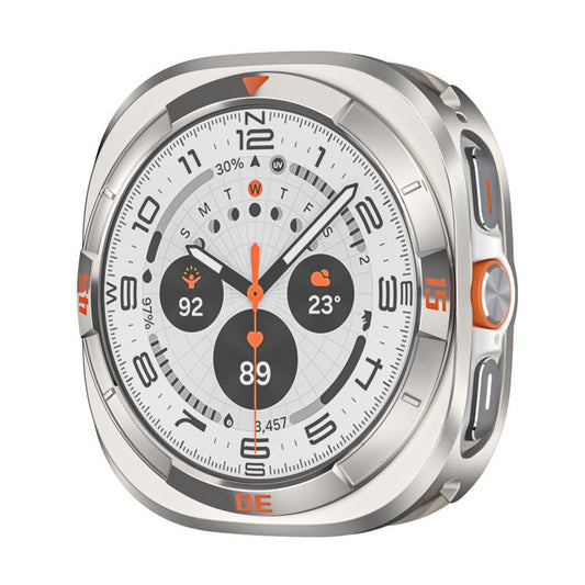 Time Pattern Metal Aluminium Alloy PC Watch Protective Cover, For Samsung Galaxy Watch Ultra 47mm