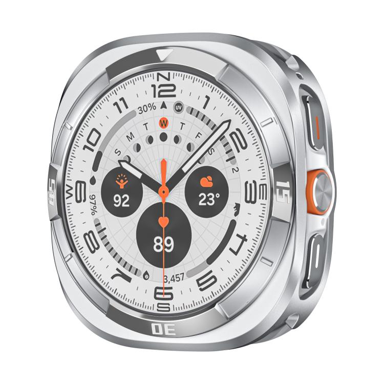 Time Pattern Metal Aluminium Alloy PC Watch Protective Cover, For Samsung Galaxy Watch Ultra 47mm