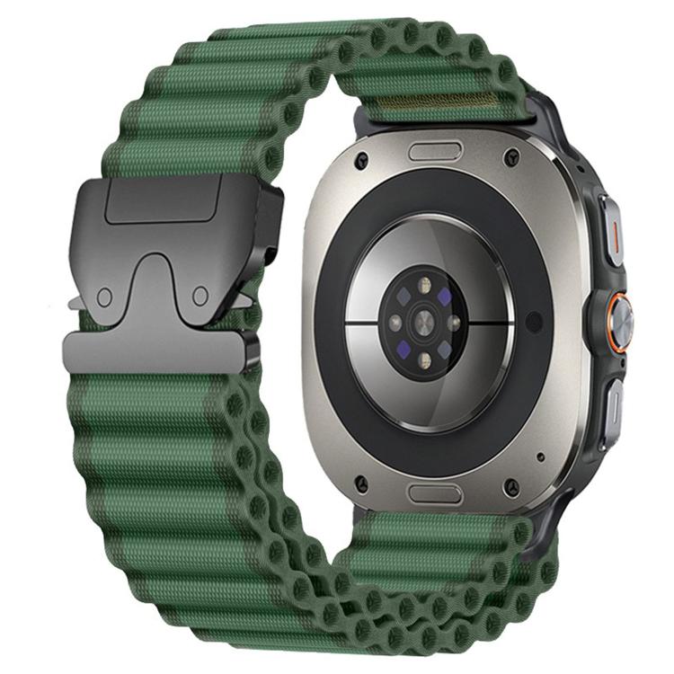 Parachute Buckle Off Road Wide Ribbed Nylon Watch Band, For Samsung Galaxy Watch Ultra 47mm / Ultra 2025