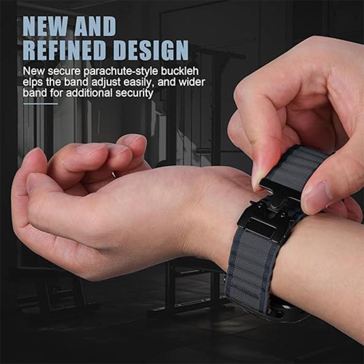 Parachute Buckle Off Road Wide Ribbed Nylon Watch Band, For Samsung Galaxy Watch Ultra 47mm / Ultra 2025