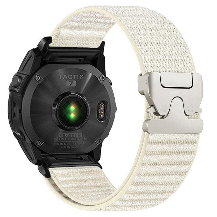 Parachute Buckle Mountain Pattern Woven Nylon Metal Tip Watch Band, For Gamin 26mm, For Gamin 22mm, For Gamin 20mm
