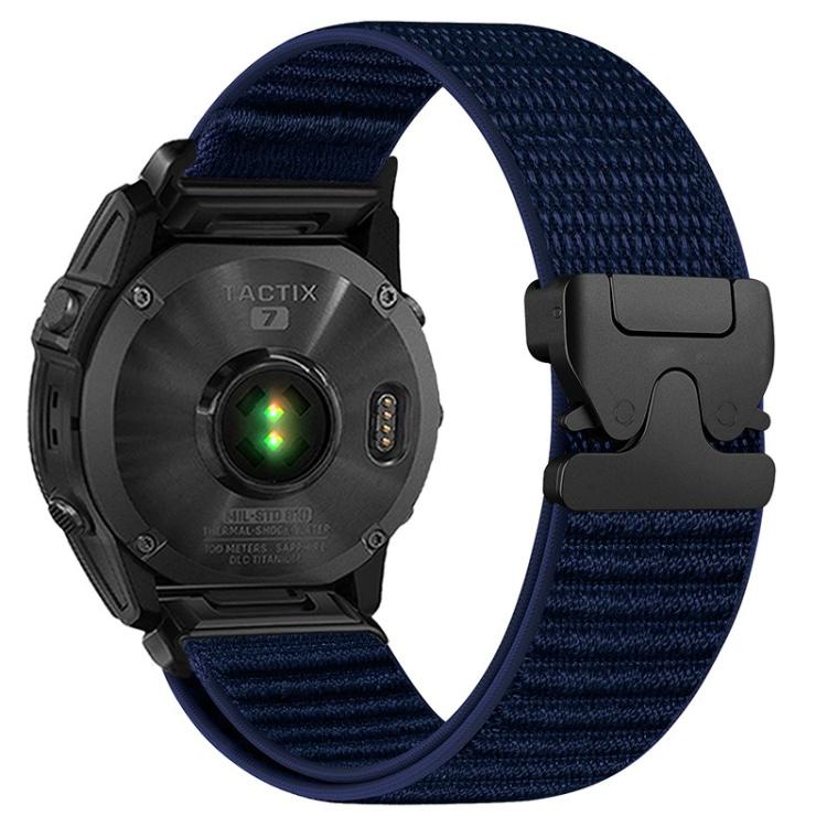 Parachute Buckle Mountain Pattern Woven Nylon Metal Tip Watch Band, For Gamin 26mm, For Gamin 22mm, For Gamin 20mm