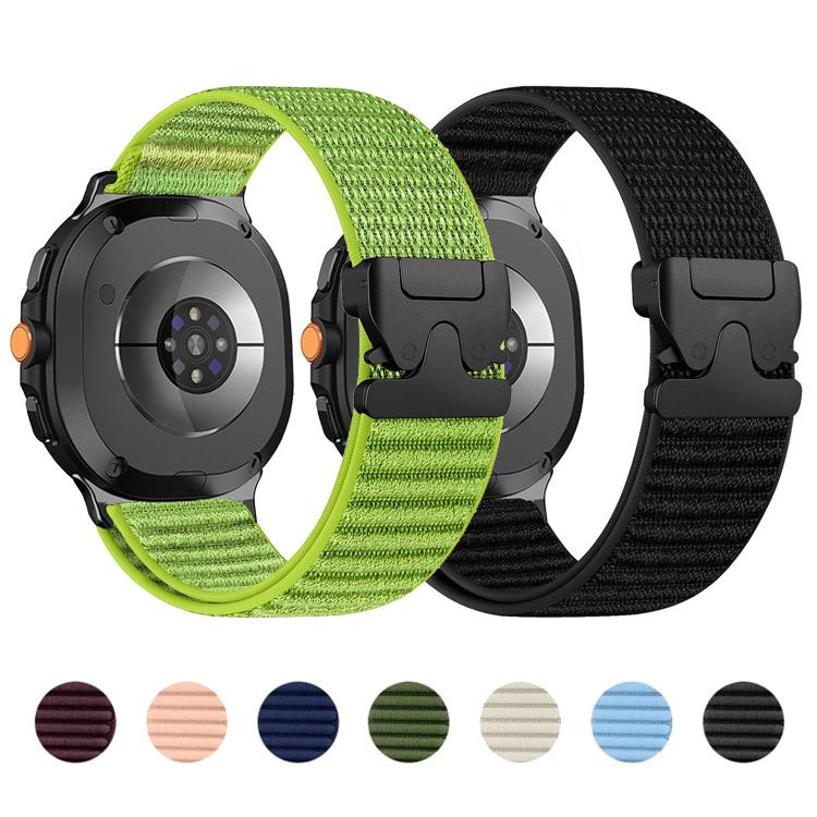 Parachute Buckle Mountain Pattern Woven Nylon Metal Tip Watch Band, For Samsung Galaxy Watch8 / Watch8 Classic