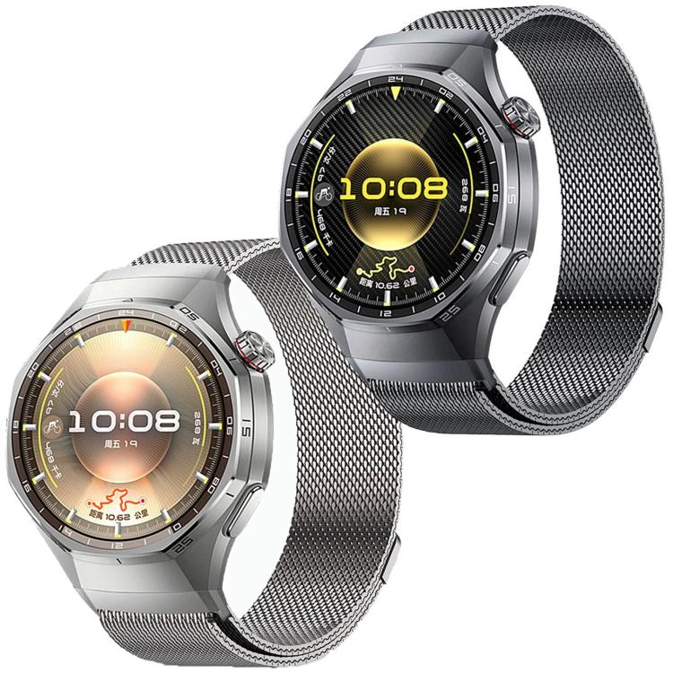 Press Button Seamless Interface Milanese Magnetic Stainless Steel Watch Band, For Huawei Watch GT 6 Pro