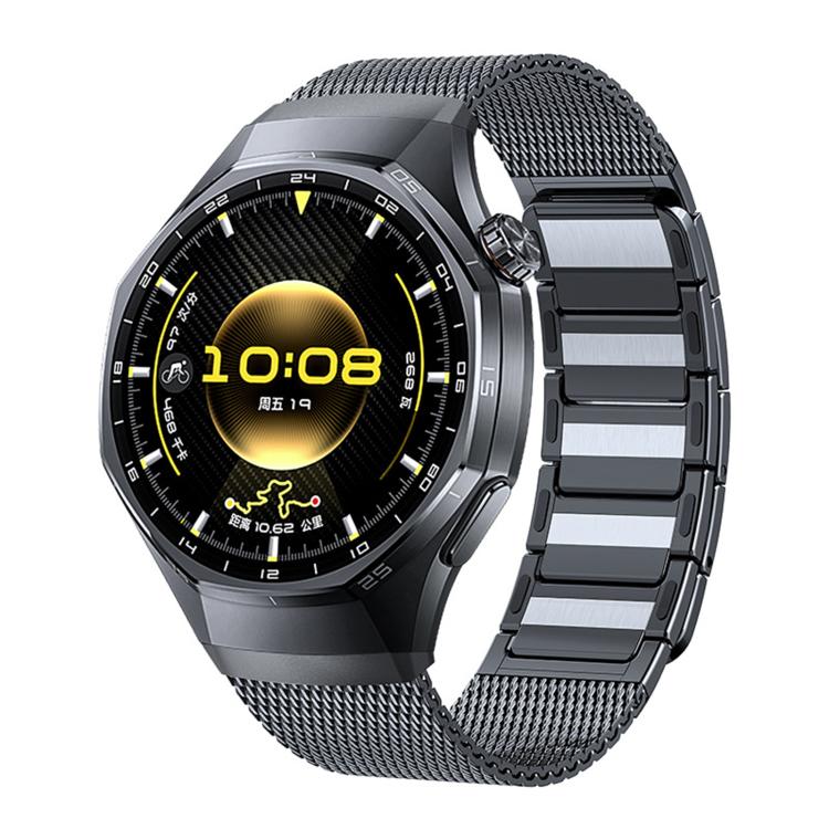 Press Button Seamless Interface I-shaped Magnetic Stainless Steel Watch Band, For Huawei Watch GT 6 Pro