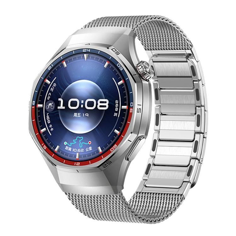 Press Button Seamless Interface I-shaped Magnetic Stainless Steel Watch Band, For Huawei Watch GT 6 Pro