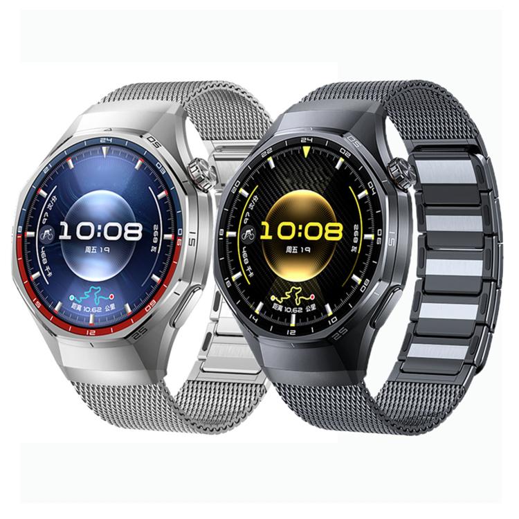 Press Button Seamless Interface I-shaped Magnetic Stainless Steel Watch Band, For Huawei Watch GT 6 Pro