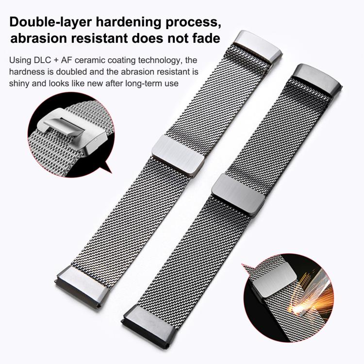 Press Button Seamless Interface Milan Magnetic Buckle Titanium Alloy Watch Band, For Huawei Watch GT 6 Pro