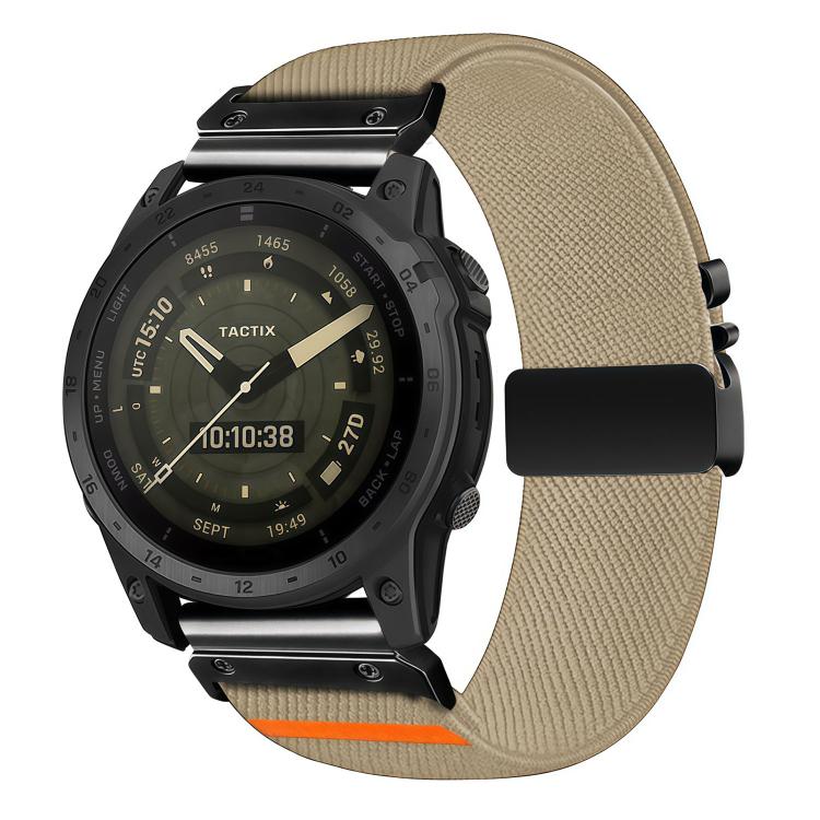 Parachute Buckle Diagonal Weave Stretch Nylon Watch Band, For Gamin 26mm, For Gamin 22mm, For Gamin 20mm