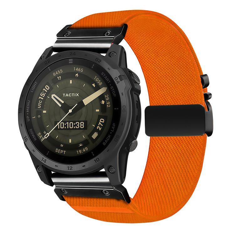 Parachute Buckle Diagonal Weave Stretch Nylon Watch Band, For Gamin 26mm, For Gamin 22mm, For Gamin 20mm