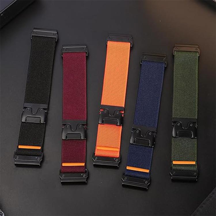 Parachute Buckle Diagonal Weave Stretch Nylon Watch Band, For Gamin 26mm, For Gamin 22mm, For Gamin 20mm