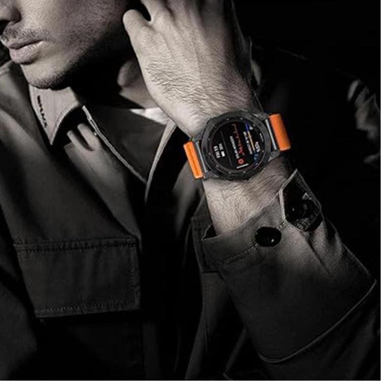 Parachute Buckle Diagonal Weave Stretch Nylon Watch Band, For Gamin 26mm, For Gamin 22mm, For Gamin 20mm