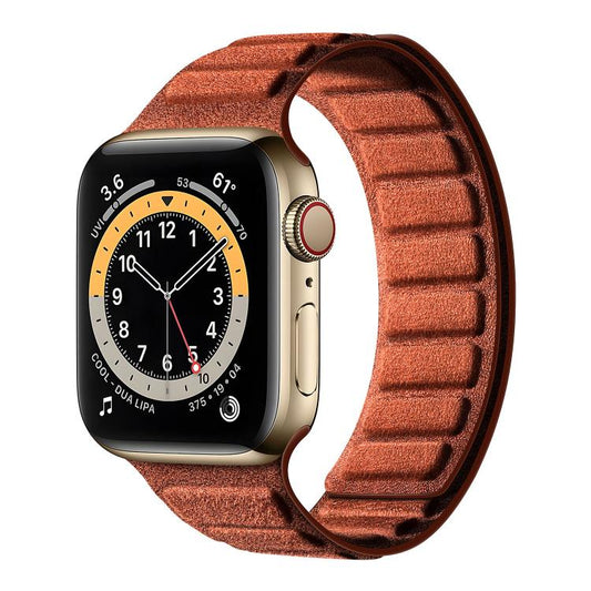 Square Magnetic Suede Watch Band, For Apple Watch 46mm / 49mm / 45mm / 44mm, For Apple Watch 42mm / 41mm / 40mm / 38mm