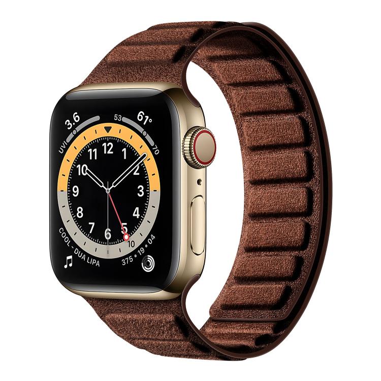 Square Magnetic Suede Watch Band, For Apple Watch 46mm / 49mm / 45mm / 44mm, For Apple Watch 42mm / 41mm / 40mm / 38mm