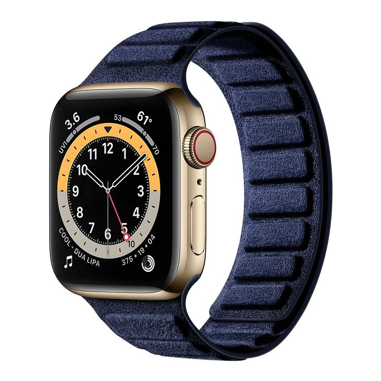 Square Magnetic Suede Watch Band, For Apple Watch 46mm / 49mm / 45mm / 44mm, For Apple Watch 42mm / 41mm / 40mm / 38mm