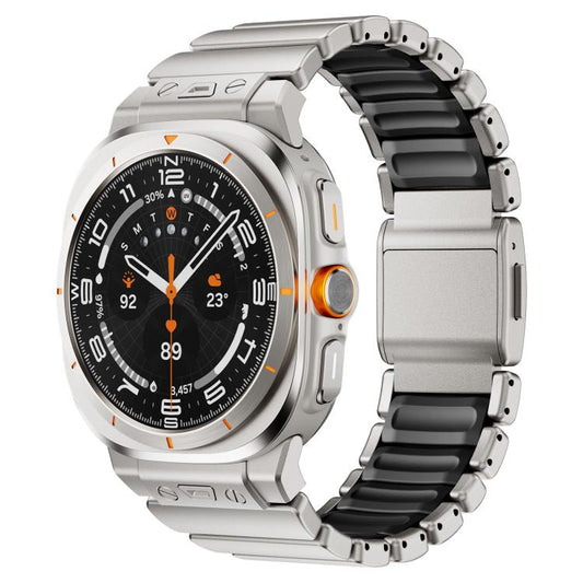 Magnetic Buckle Single-Bead Silicone Stainless Steel Watch Band, For Samsung Galaxy Watch Ultra 47mm / Ultra 2025