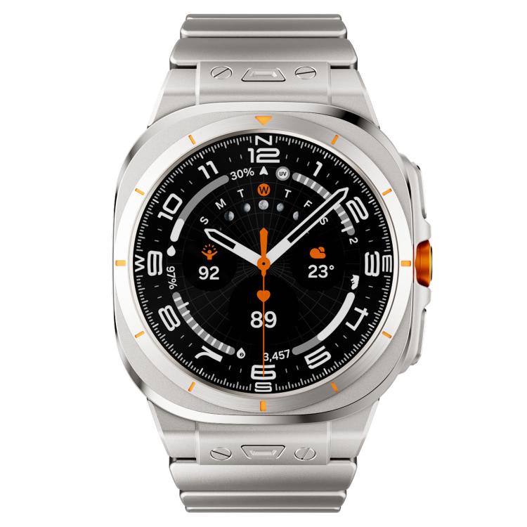 Magnetic Buckle Single-Bead Silicone Stainless Steel Watch Band, For Samsung Galaxy Watch Ultra 47mm / Ultra 2025