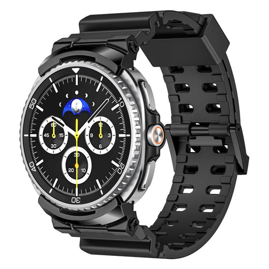 Breathable Dual Row Perforated Silicone Watch Band, For Samsung Galaxy Watch8 / Watch8 Classic
