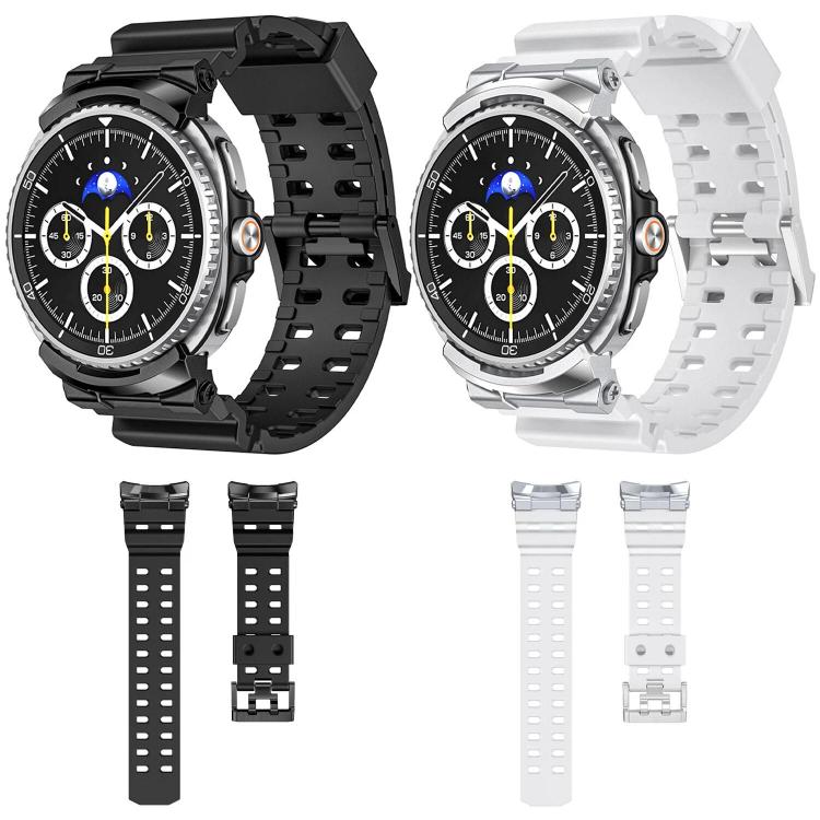 Breathable Dual Row Perforated Silicone Watch Band, For Samsung Galaxy Watch8 / Watch8 Classic