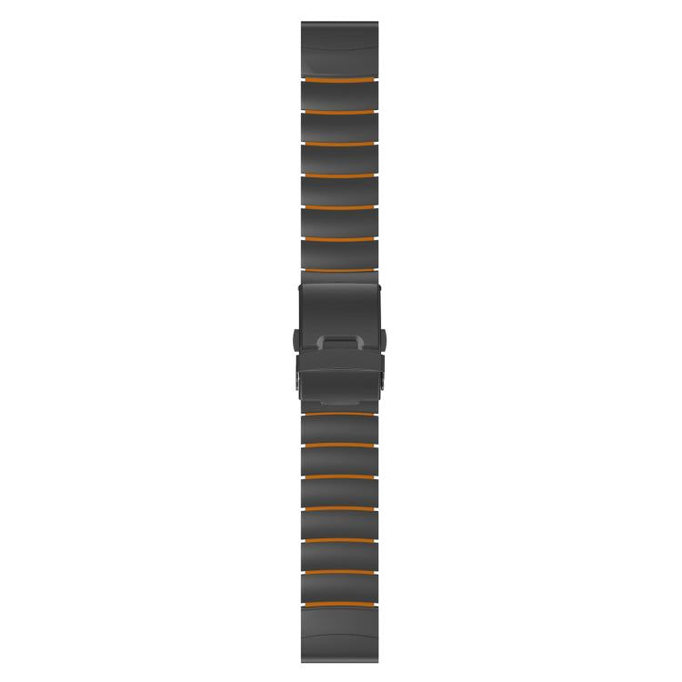Safety Buckle Single Bead Silicone Titanium Alloy Watch Band, For Garmin 26mm, For Garmin 22mm