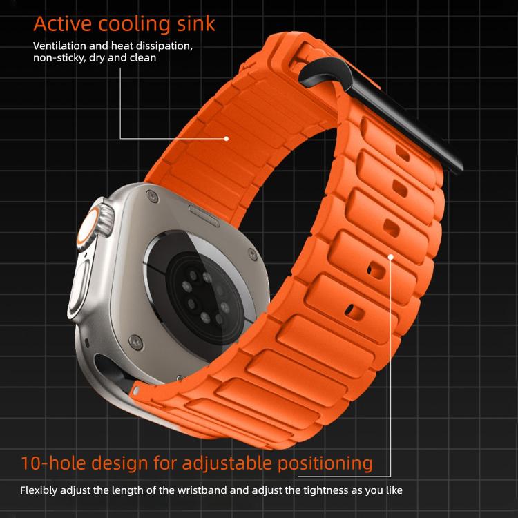 Reinforced I-Shape Texture Silicone Watch Band, For Apple Watch 49mm / 46mm / 45mm / 44mm, For Apple Watch 42mm / 41mm / 40mm / 38mm