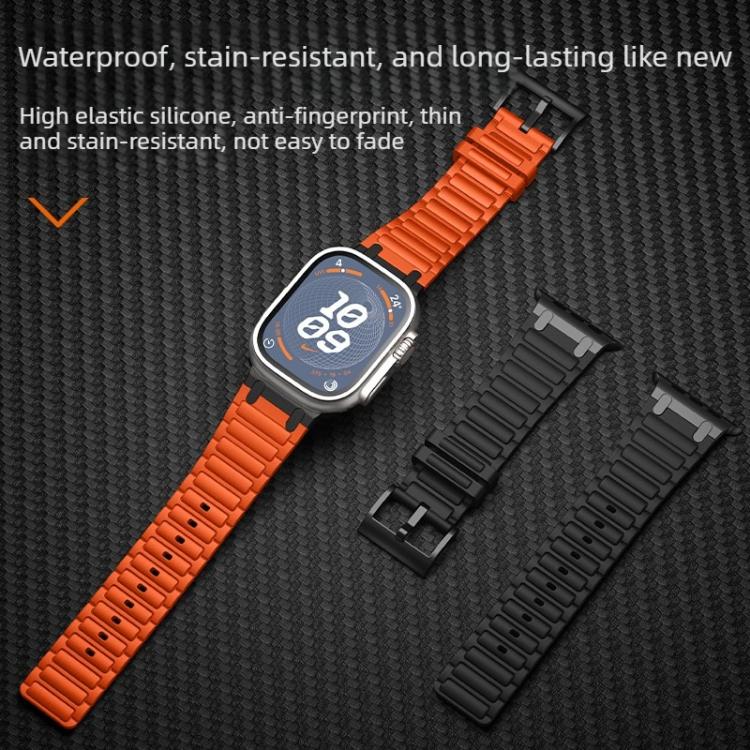 Reinforced I-Shape Texture Silicone Watch Band, For Apple Watch 49mm / 46mm / 45mm / 44mm, For Apple Watch 42mm / 41mm / 40mm / 38mm