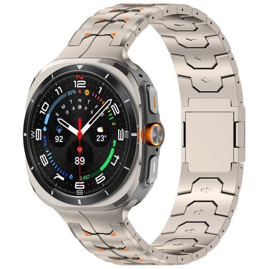 Steel Kongman Folding Clasp Titanium Metal Watch Band, For Samsung Galaxy Watch Ultra 47mm / Ultra 2025